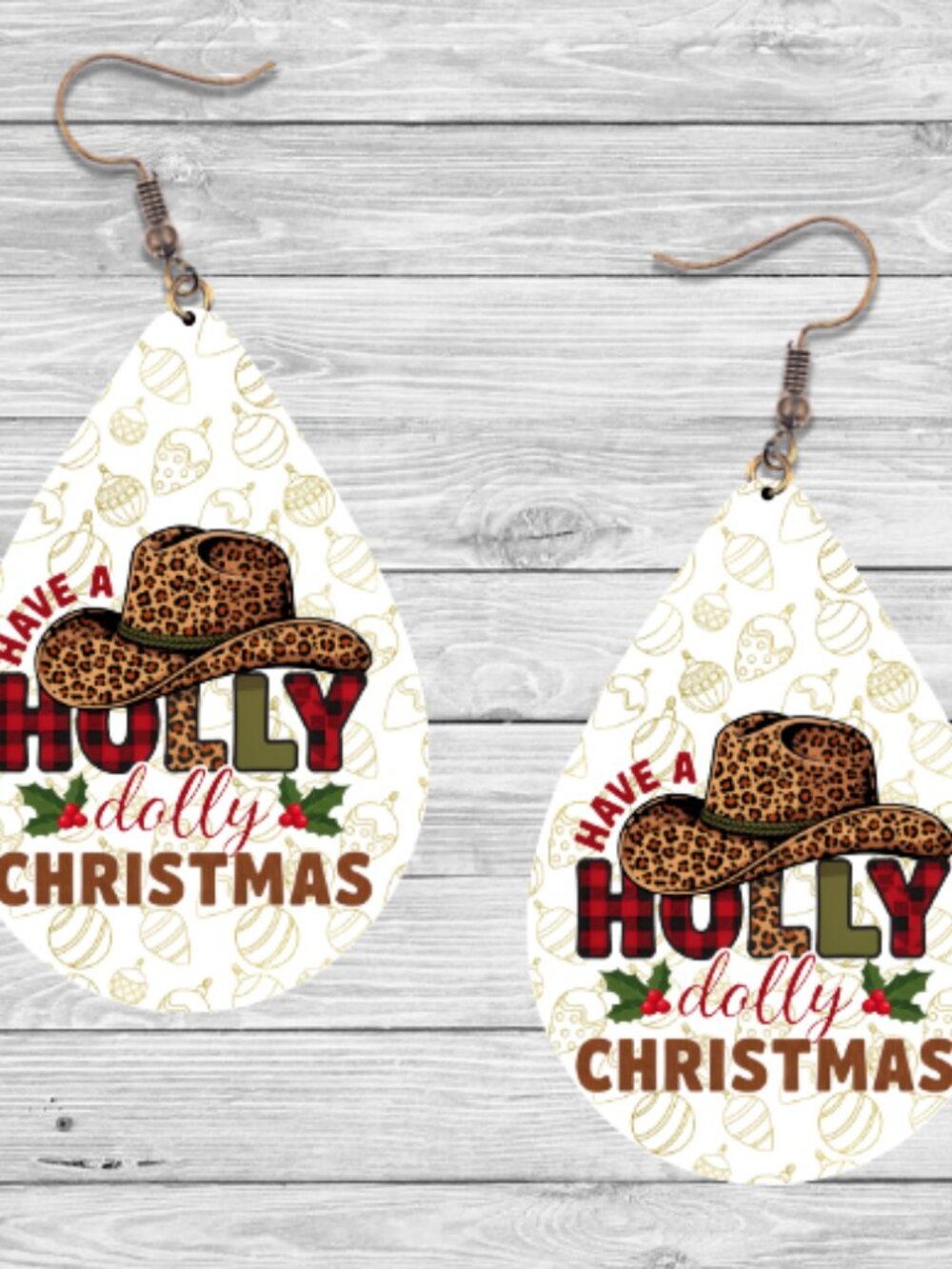 Dolly Parton Earrings: Christmas